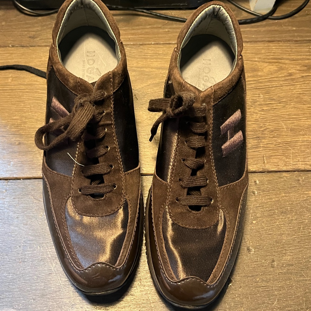 Hogan Brown Sneakers Nwot Rare